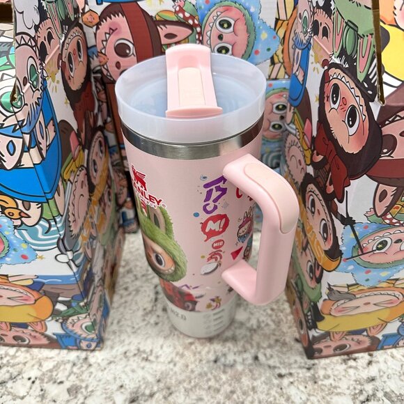 Light Pink 40 oz Quencher Joker H2.0 Flowstate Tumbler Lid & Straw New - Picture 3 of 6